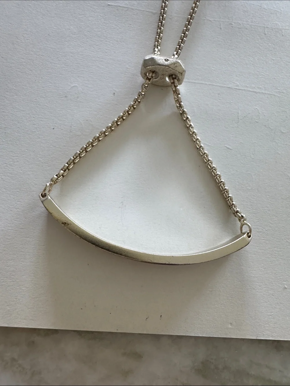 Adjustable gold-Tone Slider Bracelet with Bar Accent